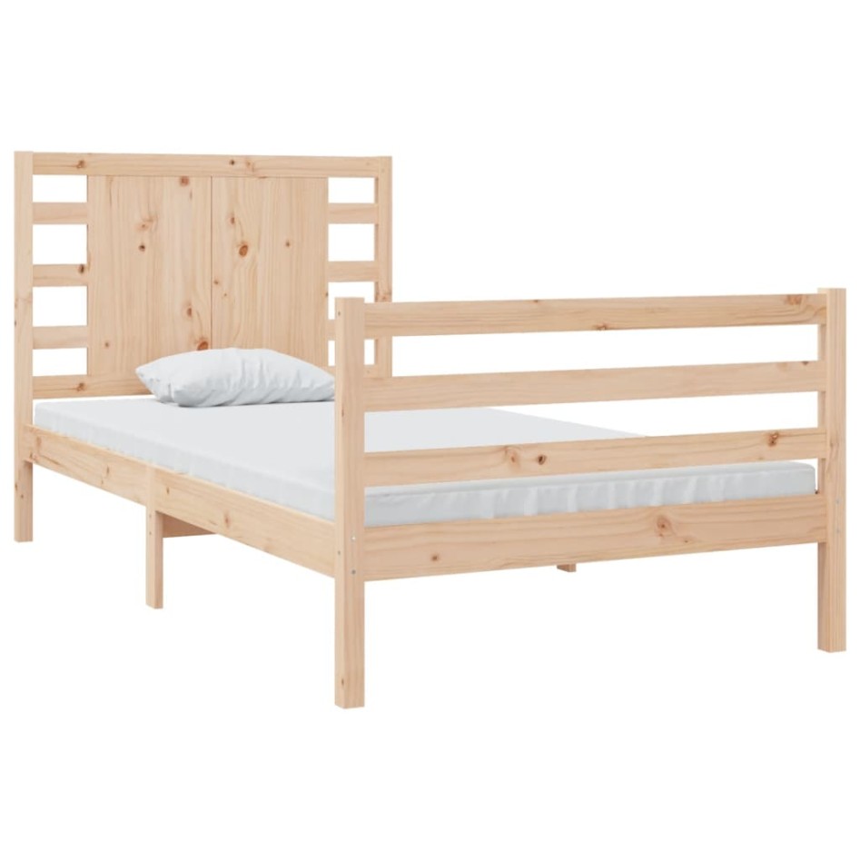 Estructura de cama madera maciza de pino 90x190