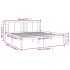 Estructura de cama madera maciza de pino marrón miel 200x200