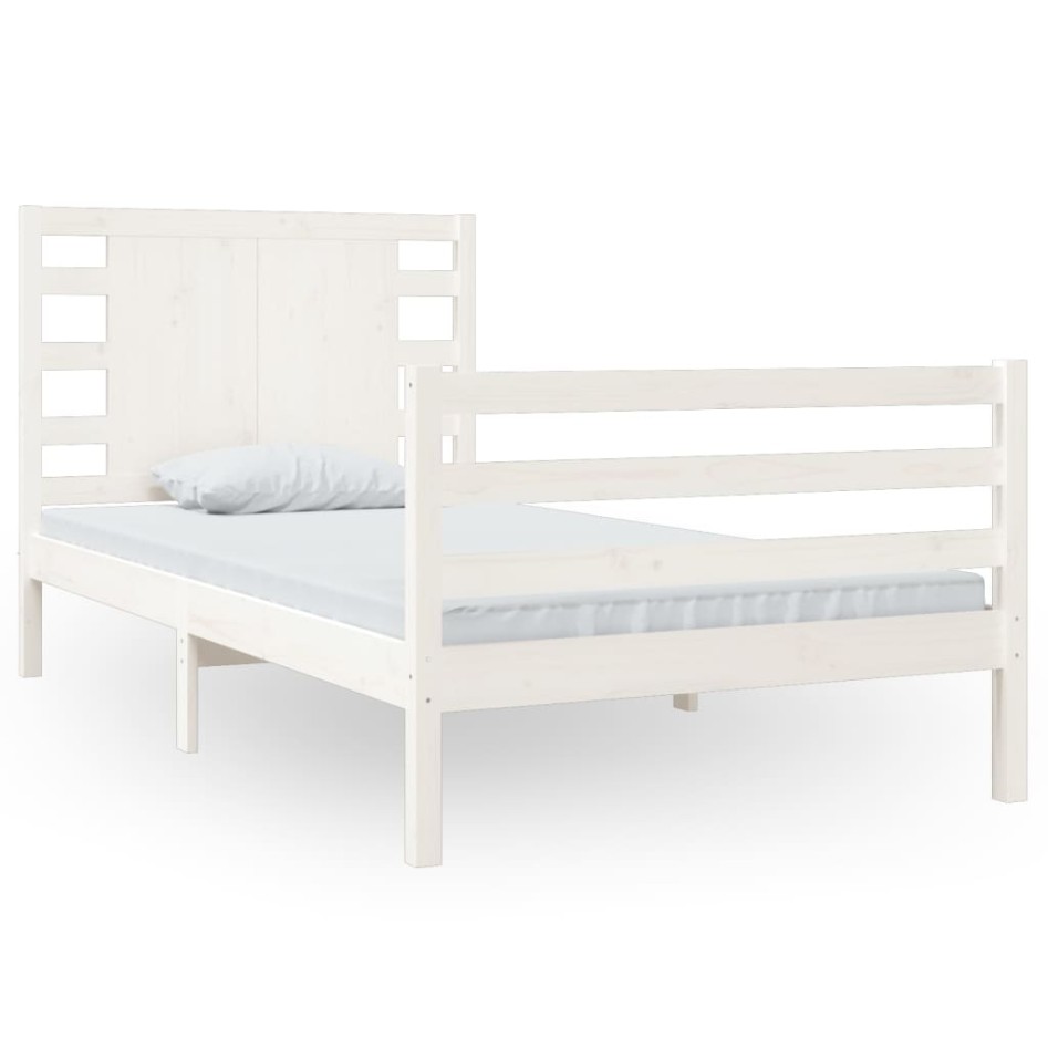 Estructura de cama madera maciza de pino blanca 100x200
