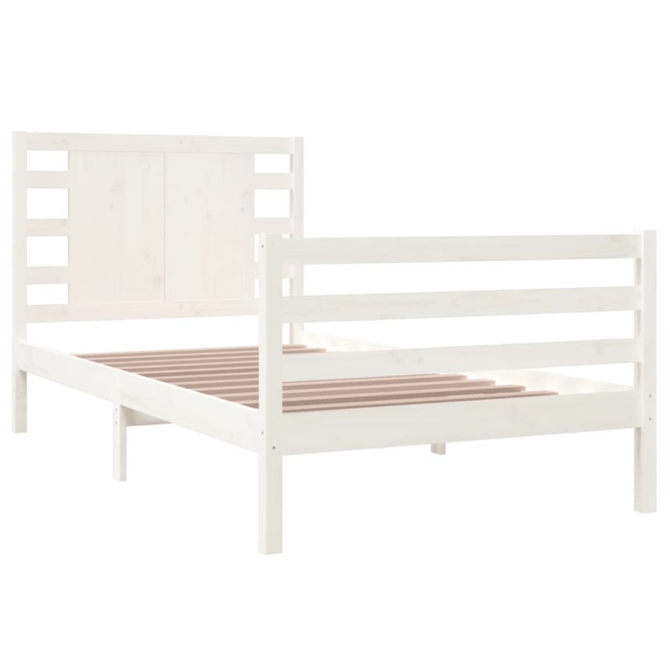 Estructura de cama madera maciza de pino blanca 100x200