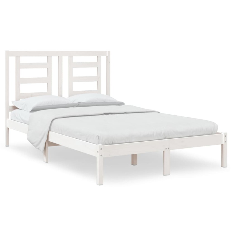 Estructura de cama madera maciza de pino blanco 120x200