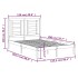Estructura de cama madera maciza de pino blanco 120x200