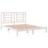 Estructura de cama de madera maciza de pino blanco 160x200