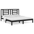 Estructura de cama madera maciza negro Supe King 180x200