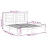 Estructura de cama madera maciza negro Supe King 180x200
