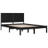 Estructura de cama de madera maciza de pino negro 200x200