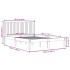 Estructura de cama de madera maciza de pino negro 200x200