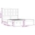 Estructura de cama madera maciza de pino negro 120x200