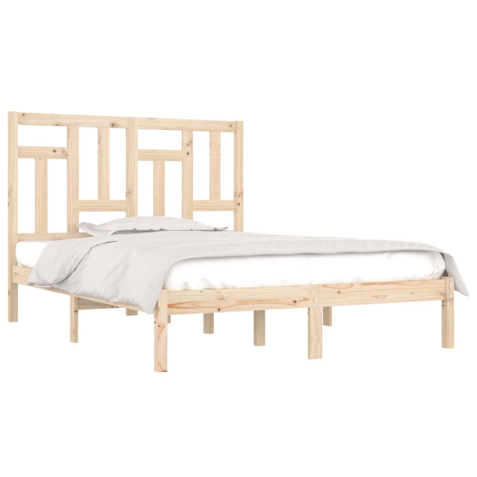 Estructura de cama madera maciza 120x190