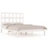 Estructura de cama de madera maciza de pino blanco 160x200