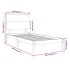 Estructura de cama madera maciza individual negra 75x190