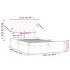 Estructura cama doble pequeña madera maciza negro 120x190