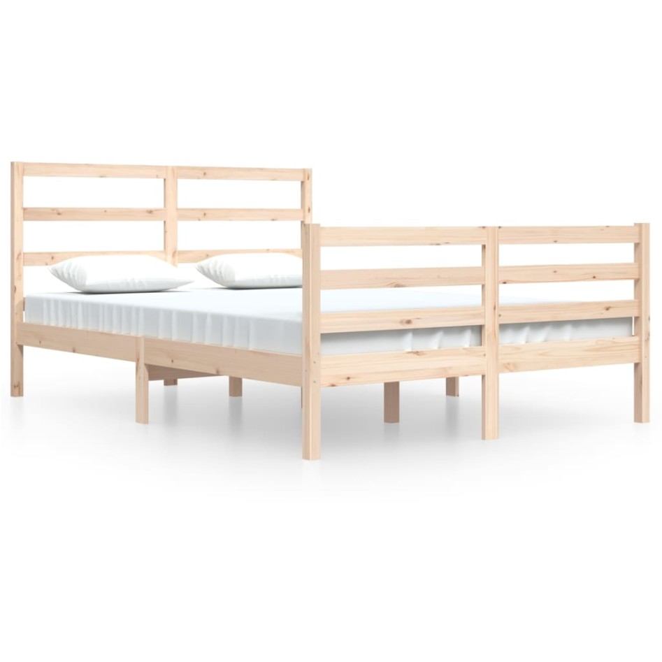 Estructura de cama madera maciza de pino 140x200