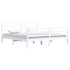 Estructura de cama madera maciza de pino blanco 200x200