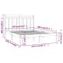 Estructura de cama de madera maciza blanca 140x200