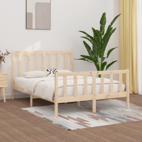Estructura de cama madera maciza 120x190