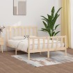 Estructura de cama madera maciza 120x190 cm