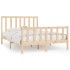 Estructura de cama madera maciza 140x190