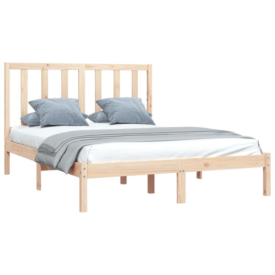 Estructura de cama madera maciza de pino 120x200