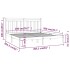 Estructura de cama de madera maciza 200x200