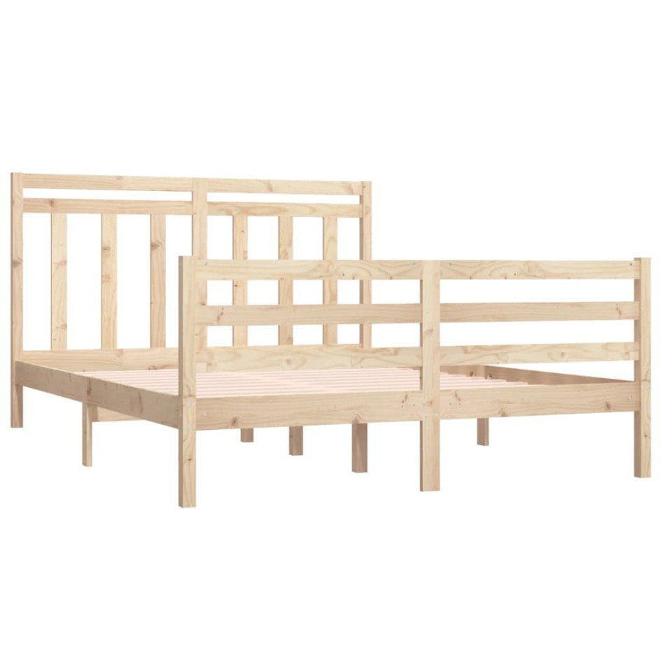 Estructura de cama madera maciza 120x190