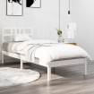 Estructura de cama madera maciza de pino blanca 100x200 cm