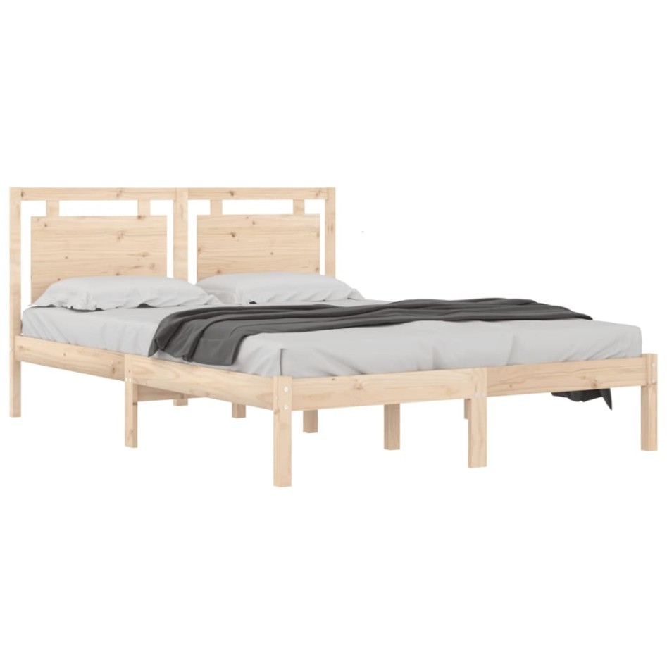 Estructura de cama madera maciza de pino 140x190
