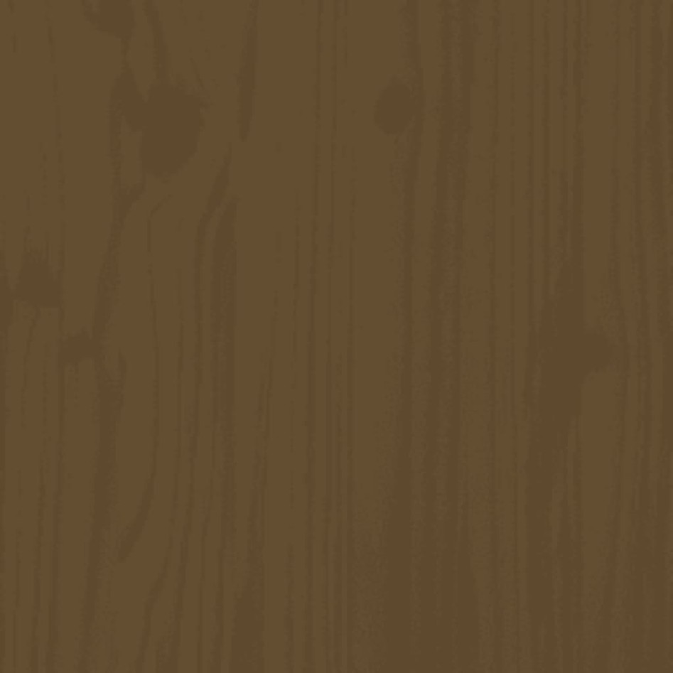 Estructura de cama madera maciza marrón miel 100x200