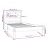 Estructura de cama madera maciza marrón miel 100x200