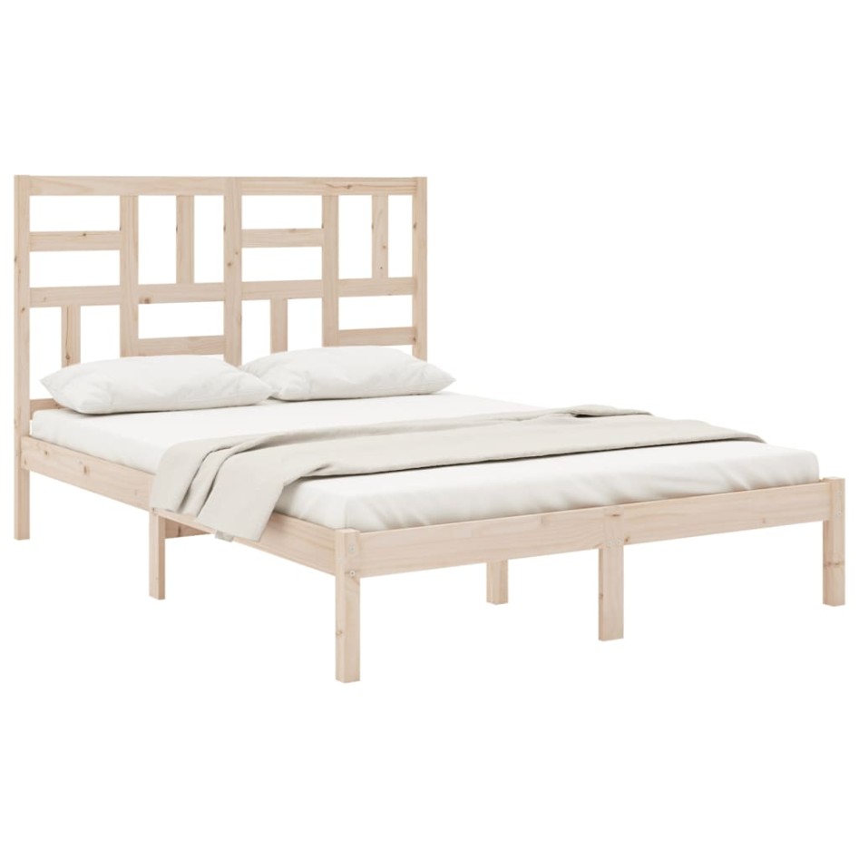 Estructura de cama madera maciza 120x190