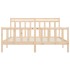 Estructura de cama de madera maciza de pino 200x200
