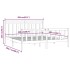 Estructura de cama de madera maciza de pino 200x200