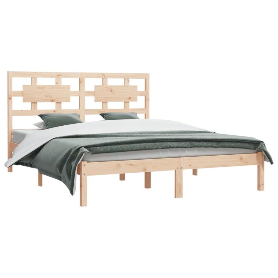 Estructura de cama madera maciza de pino 140x200