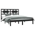 Estructura de cama madera maciza Super King negra 180x200