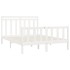 Estructura de cama de madera maciza de pino blanco 140x200