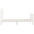 Estructura de cama madera maciza de pino blanco 90x200