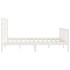 Estructura de cama de madera maciza de pino blanco 140x200