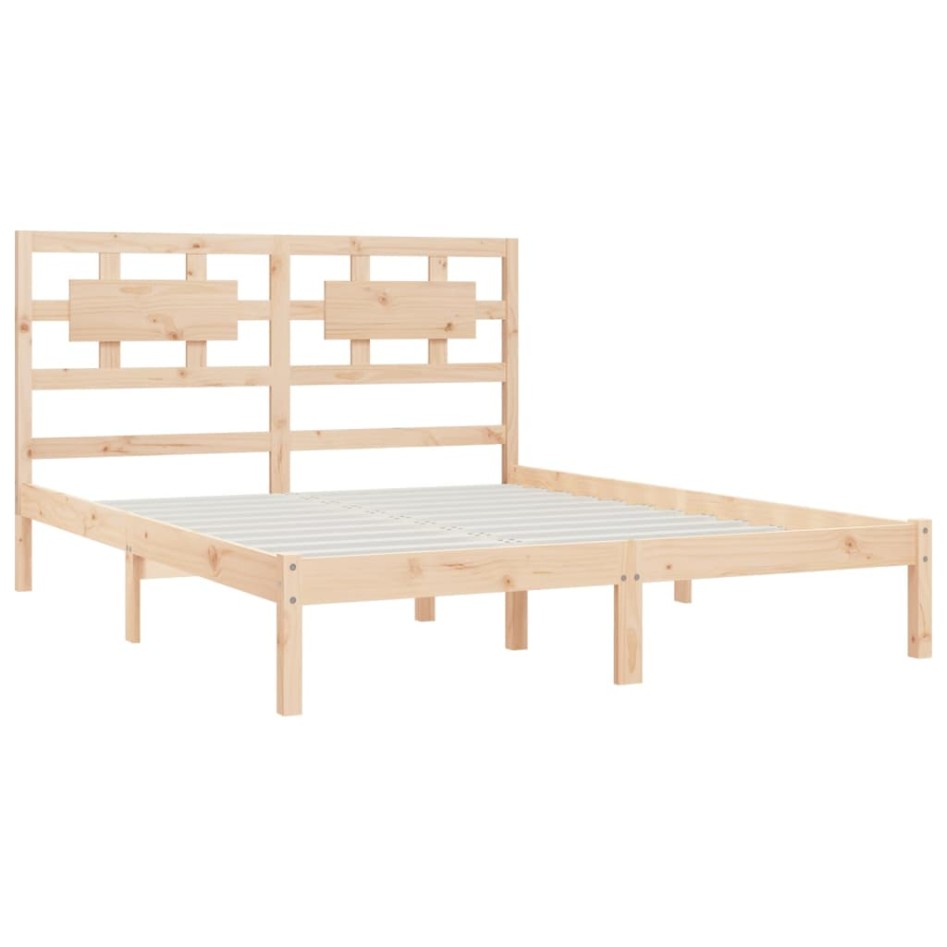 Estructura de cama madera maciza de pino 150x200