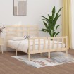Estructura de cama de madera maciza de pino 160x200 cm