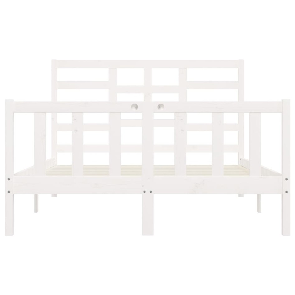 Estructura de cama madera maciza de pino blanco 120x200
