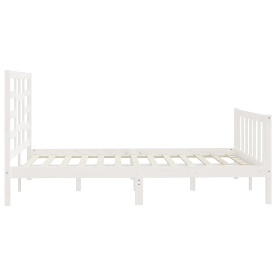 Estructura de cama madera maciza de pino blanco 120x200