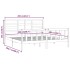 Estructura de cama de madera maciza de pino negra 200x200