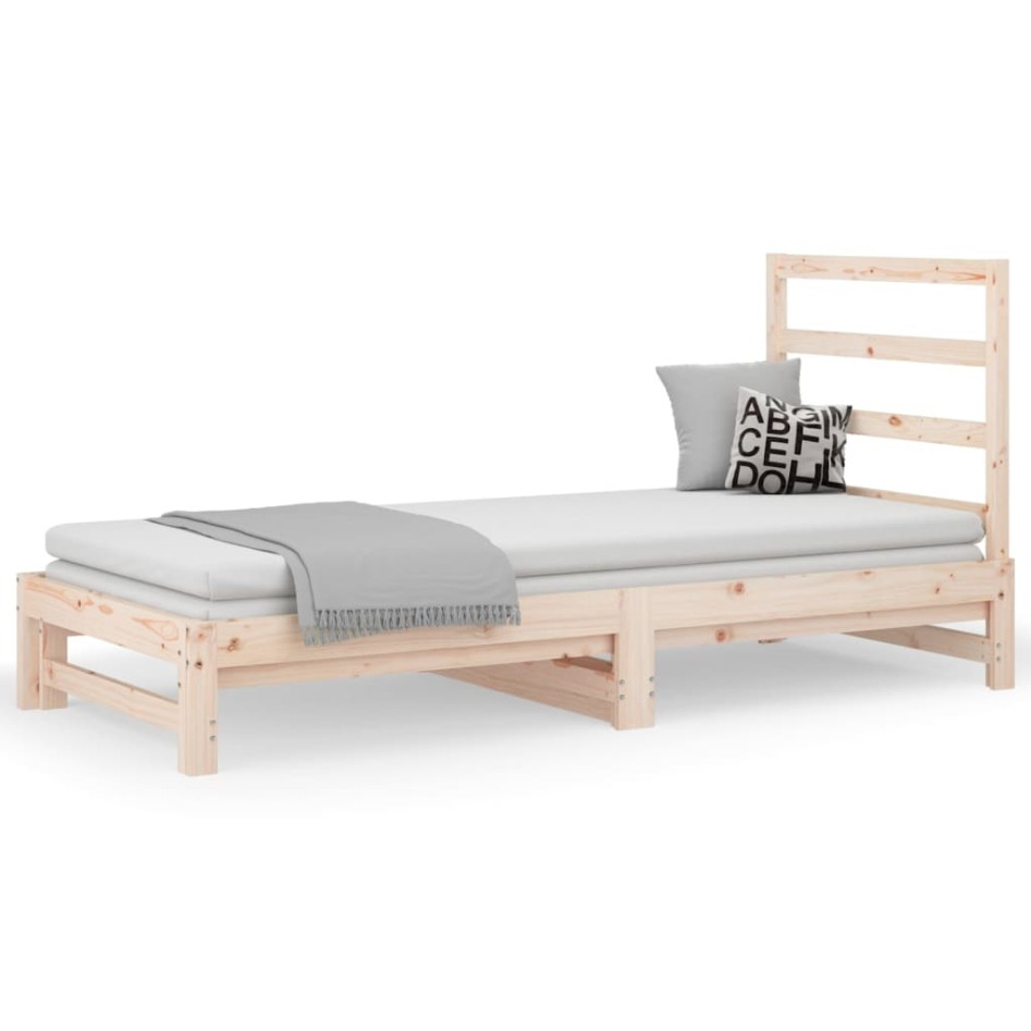 Sofá cama extraíble madera maciza de pino 2x(90x190)