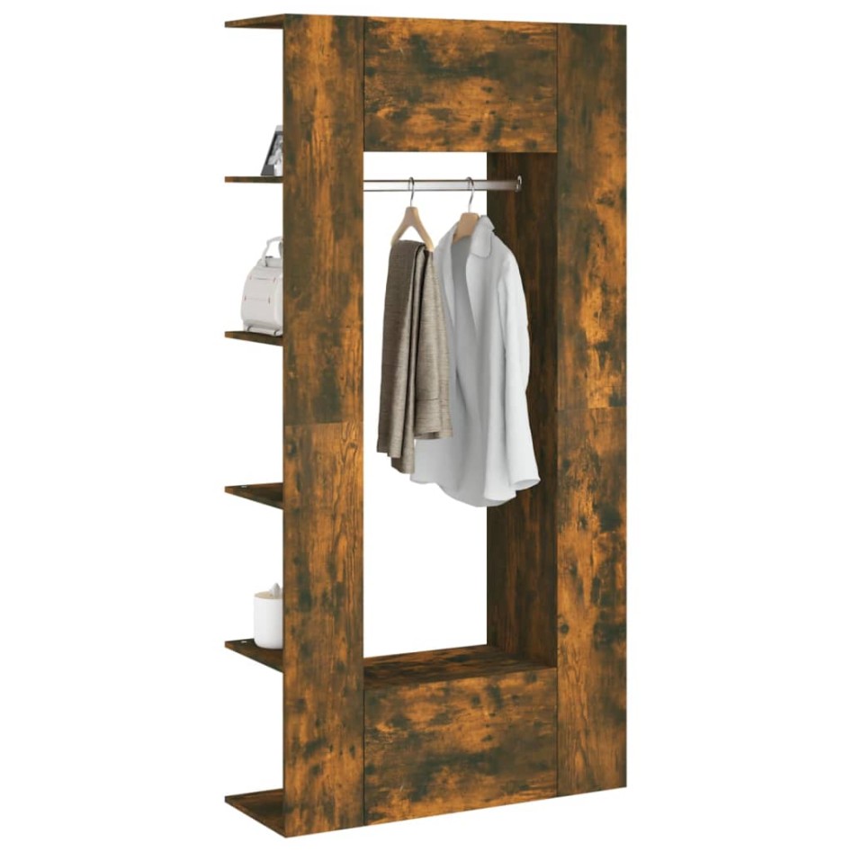 Mueble de recibidor 2 uds madera contrachapada roble