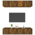 Muebles TV 4 uds madera contrachapada roble ahumado 80x30x30