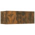 Muebles TV 4 uds madera contrachapada roble ahumado 80x30x30