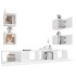 Set de muebles para TV 6 piezas madera contrachapada