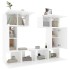 Set de muebles para TV 6 piezas madera contrachapada