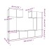 Set de muebles para TV 6 piezas madera contrachapada