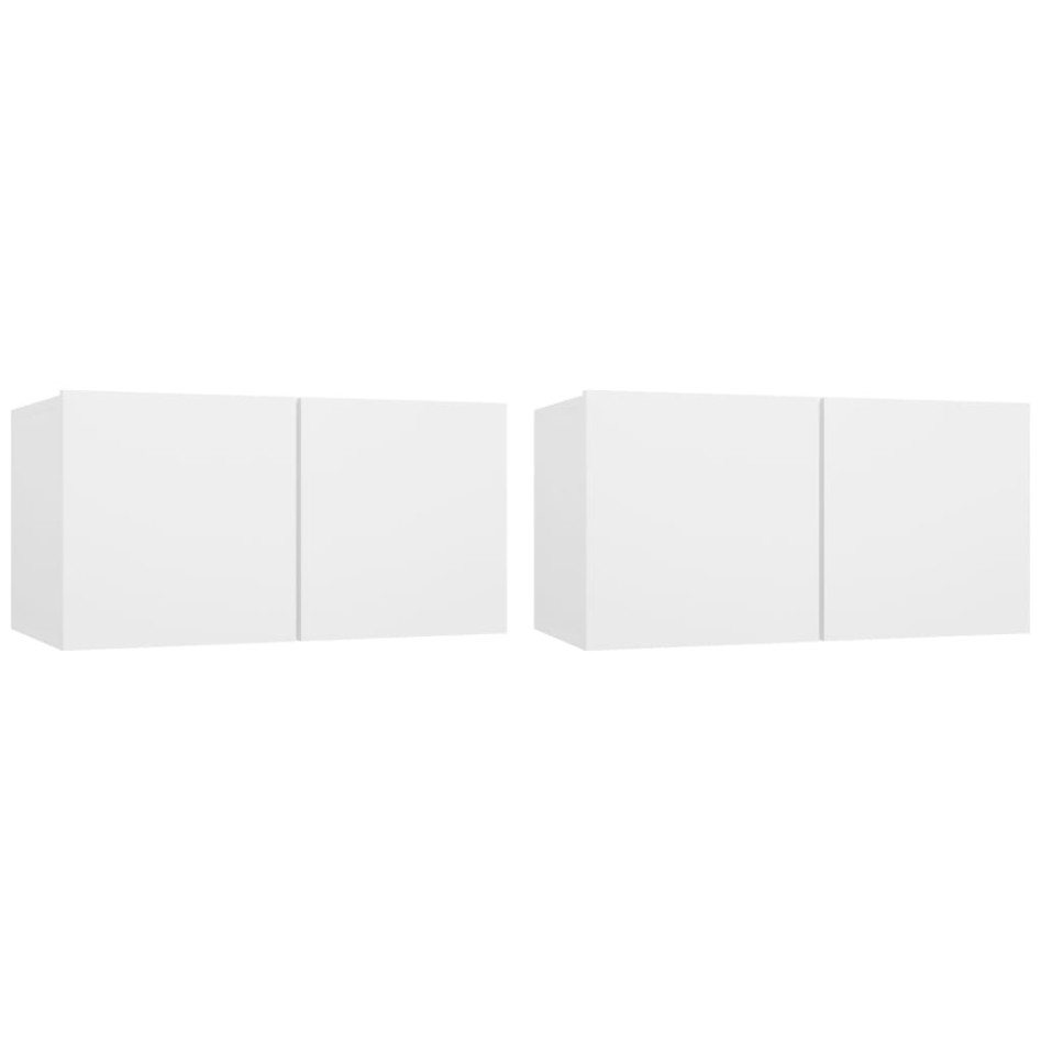 Set de muebles para TV 4 piezas madera contrachapada